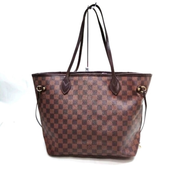 100% Authentic Louis Vuitton Neverfull MM Brown Damier Tote Bag 525-101824 - Picture 1 of 16